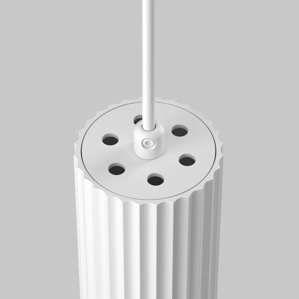 Moderne hvid riflet rør pendel 1xGU10 10W CALIPSO Maytoni Technical