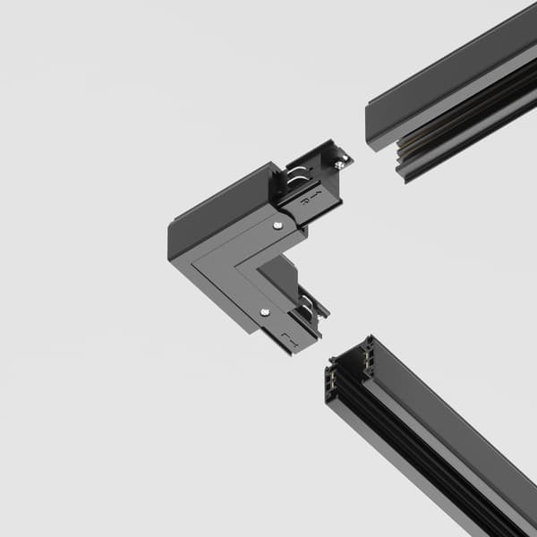 Indvendig L-forbinder til skinnesystemer sort TRINITY Maytoni Technical