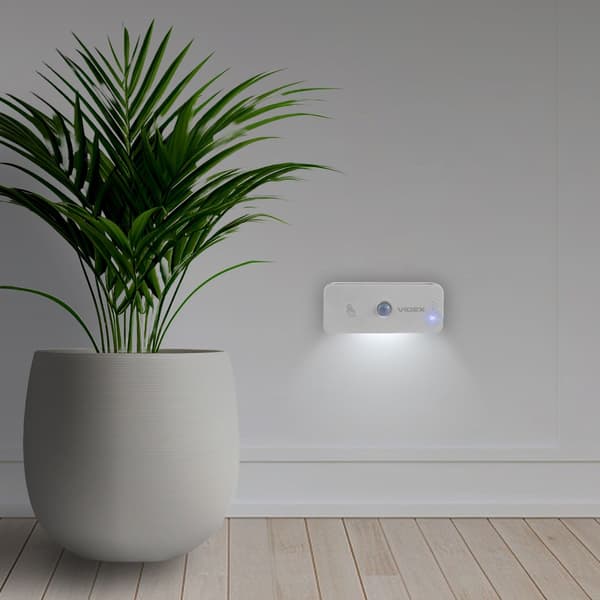 Vägglampa med batteri, rörelsesensor, USB-C, magnetfäste Videx