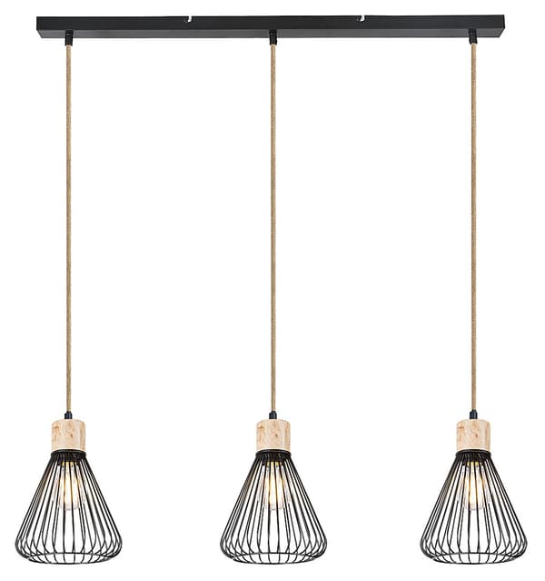 Pendellampe E27 3x40W sort 3149 Farfalle Rabalux
