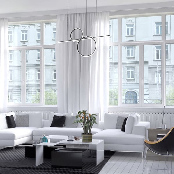 Moderne LED pendellampe 48W mat sort 6970 Willow Rabalux