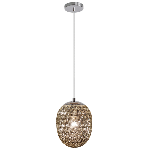 Røgfarvet pendellampe E27 LORA 314284 Polux