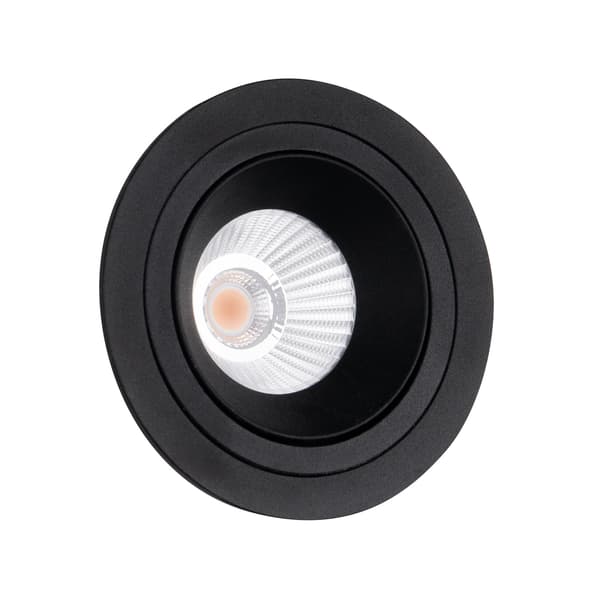 Infälld rörlig spotlight svart rund LED 10W HIDEN Maxlight