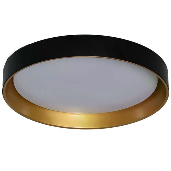 LED Loftlampe 31W Rund Sort Guld 50cm 3 Lysfarver CCT Abruzzo Roma