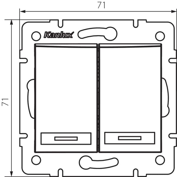Dubbel tryckknapp DOMO Kanlux 24892