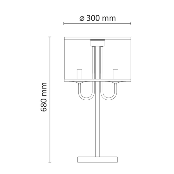Bordlampe sort E14x3 SOHO 310859 Polux