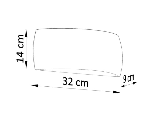 Keramisk væglampe PONTIUS sort Sollux Lighting SL.0876