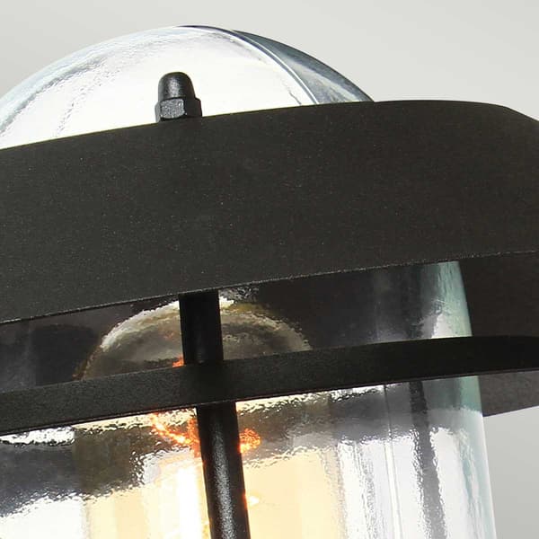 Vägglampa med rörelsesensor svart E27 60W Helsingor Elstead