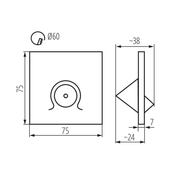 Trappbelysning Kanlux MEFIS LED serie modell 32497