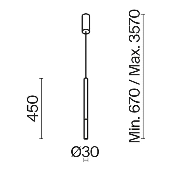Moderne guld-hvid LED-rør pendel 6W PRO SHADE Maytoni