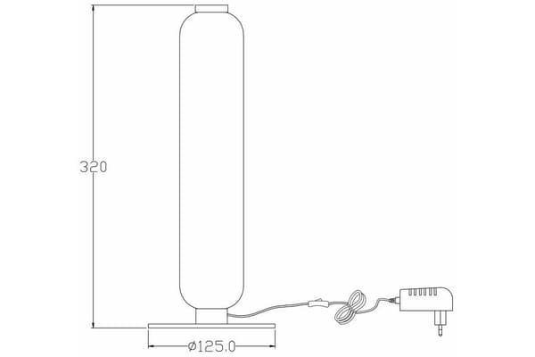Bordlampe moderne aflang sort-hvid LED 8W REA539101-30 Reality