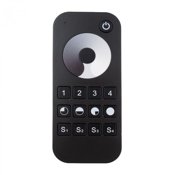 Fjernbetjening til LED-strips RT6 RF til MONO-controllere 4-zone touch sort Ecolight