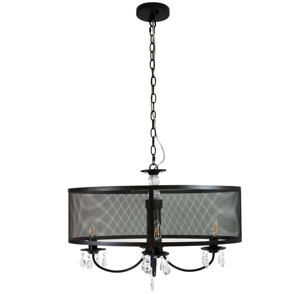 Sort ellipse pendel E14x4 BRESSO 310552 Polux