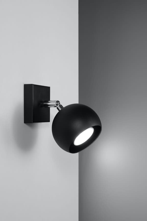 Væglampe OCULARE Sort Sollux Lighting SL.0443