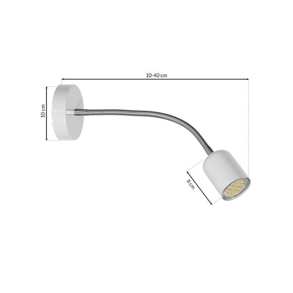 Seinävalaisin 1x40W MAXI WHITE MLP9639 Milagro
