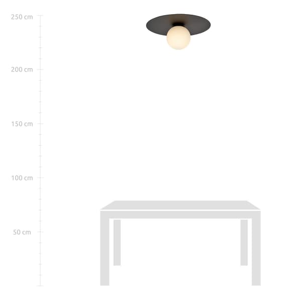 Emibig loftlampe 1xE14 40W SOLAR 1 SORT/OPAL 1127/1