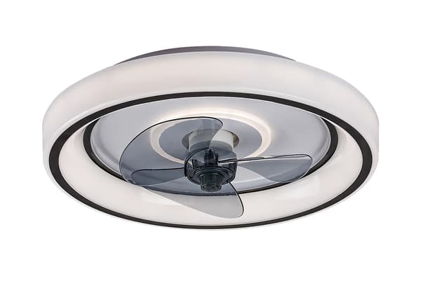 HORACIO 71009 musta LED-kattotuuletin valolla