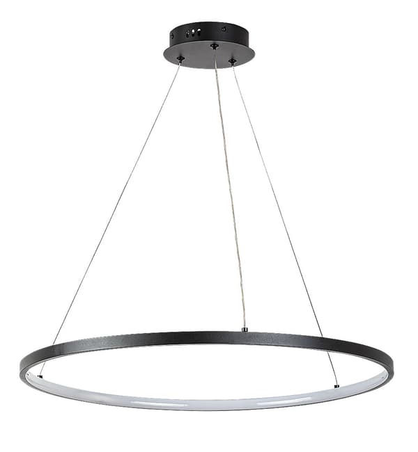 Moderne sort LED ring pendellampe 55W Beliza Rabalux