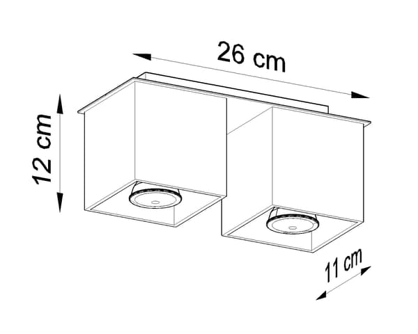 Spot QUAD 2 Valkoinen Sollux Lighting SL.0065
