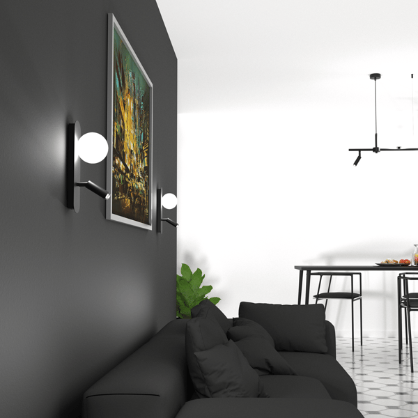 LED væglampe Milagro SIRIO MLP8404 sort / hvid