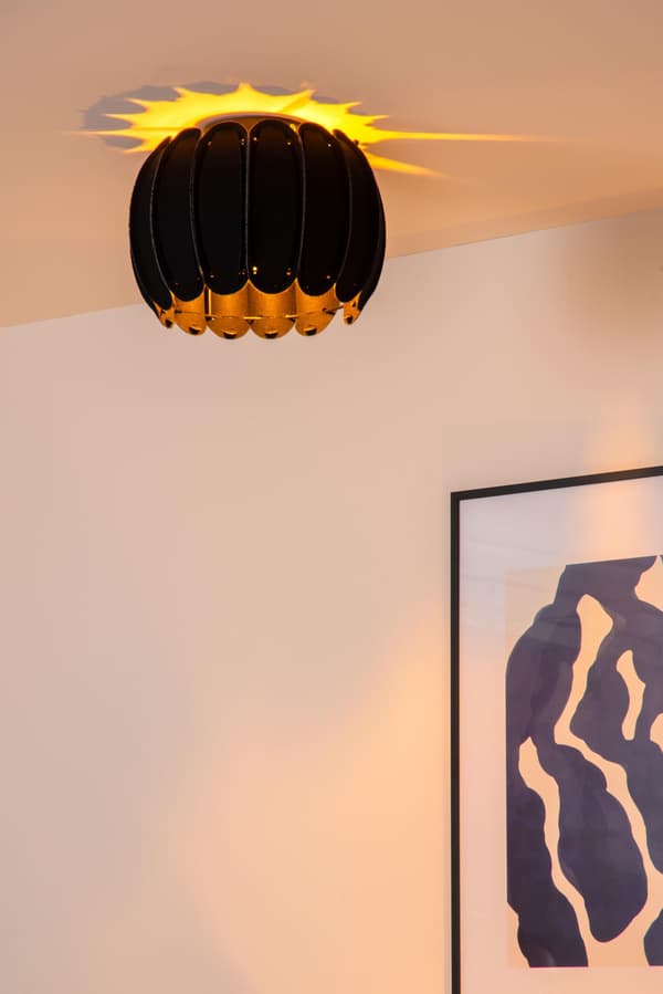 Loftlampe sort filtskærm SPENCER 1xE27 40W Lucide