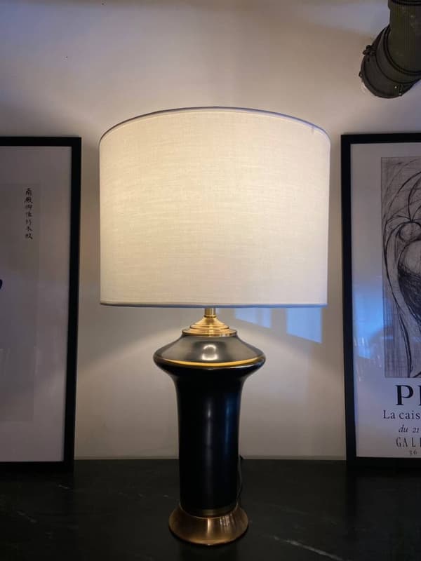 Bordlampe keramisk MODERN sort MT525C-BL Como