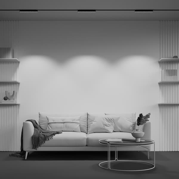 1-faset skinnespot sort lineær LED 16W 3000K POINTS Maytoni Technical