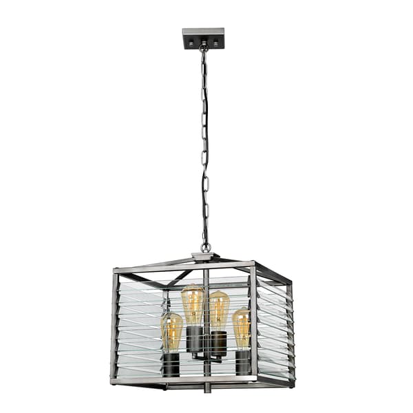 Harmaa riippuvalaisin Louvre 4xE27 60W Elstead