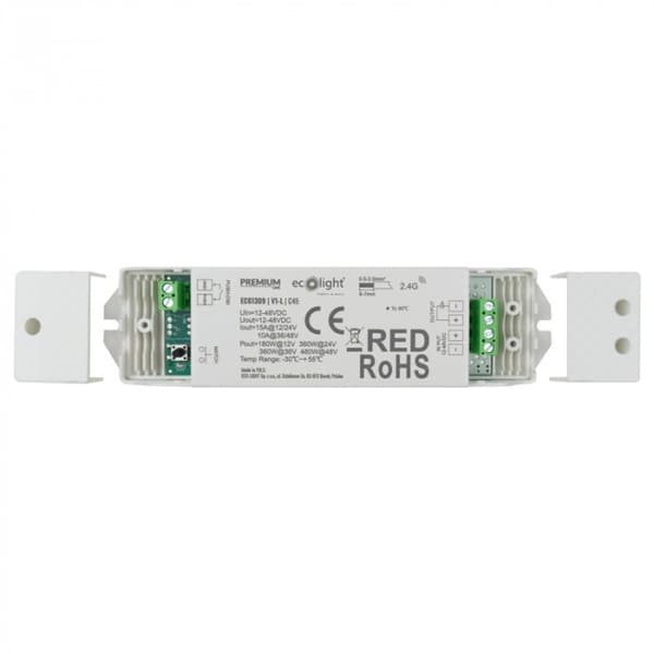 LED-strip controller V1-L RF MONO lysdæmper 15A 12/24V 10A 36/48V Ecolight