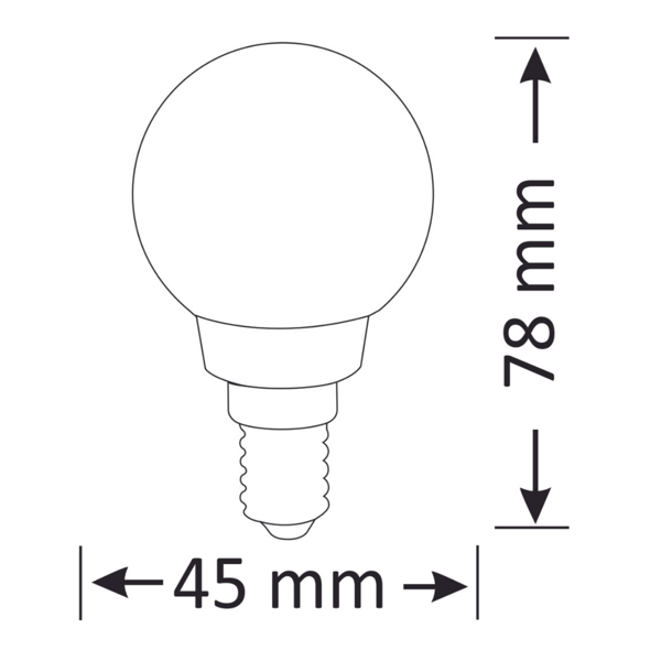 LED-filamenttilamppu G45 E14 400lm Platinum 305077 Polux