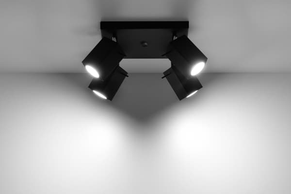 Kattovalaisin MERIDA 4 Musta Sollux Lighting SL.0102