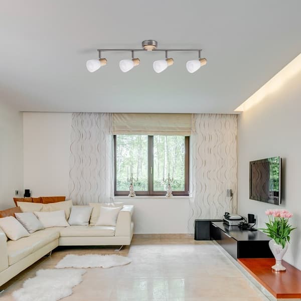 Belysningslist krom satin / vit E14 4x40W Gavin 6489 Rabalux