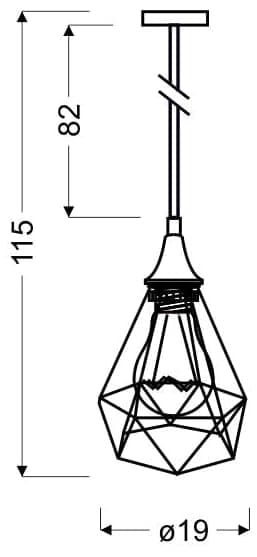 Candellux GRAF 31-62888 sort pendellampe