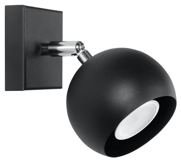 Seinävalaisin OCULARE Musta Sollux Lighting SL.0443
