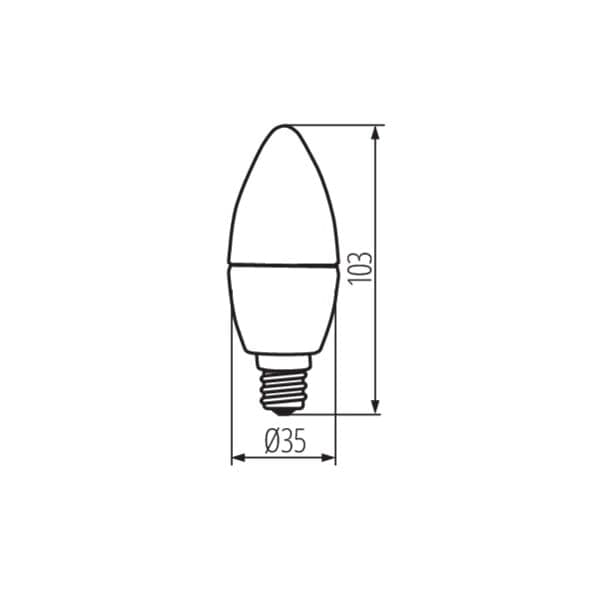 LED-lamppu C35 N E14 4.9W lämmin 31307 Miledo