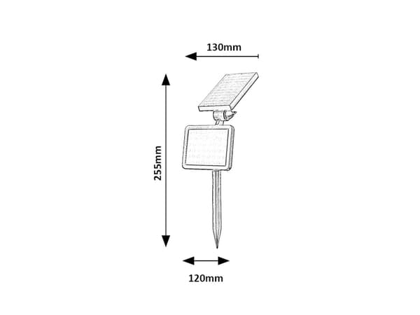 LED-solcellsdriven markspotlight 9.6W Kelna svart 77011 Rabalux
