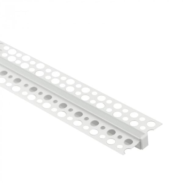 Set med 10x LED-listprofil GPW-02 infälld vit + frostat lock 2m Ecolight