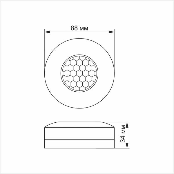 PIR bevægelses- og lyssensor 1200W IP20 8 meter rund Videx