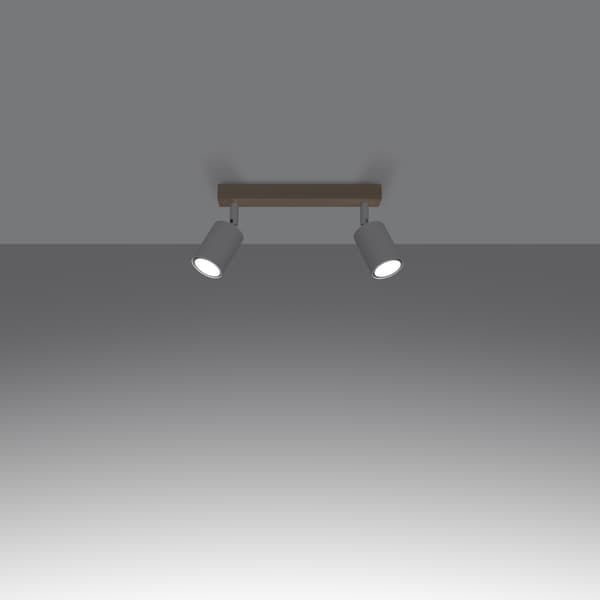 Loftlampe rør dobbelt rektangulær hvid 2xGU10 10W VERDO SL.1286 Sollux Lighting