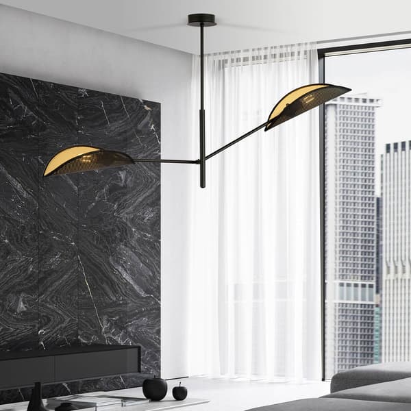 Emibig loftlampe 2xE14 40W VENE 2 SORT/GULD 1158/2