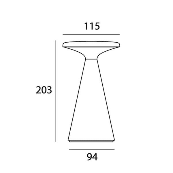 Bordlampe moderne grå USB IP44 svamp LED 1.6W FUNGHI Maxlight