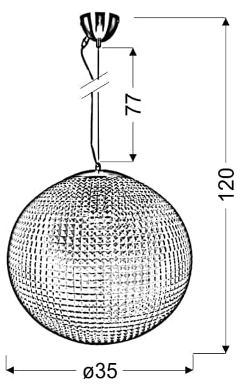 Candellux LUCIDA 31-51165 kromi riippuvalaisin