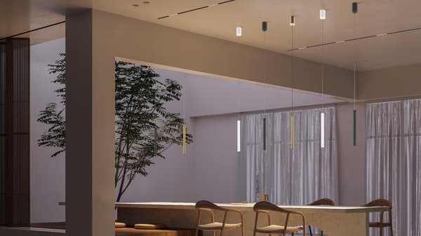 Pendellampe rør guld Pro Base LED 6W Maytoni