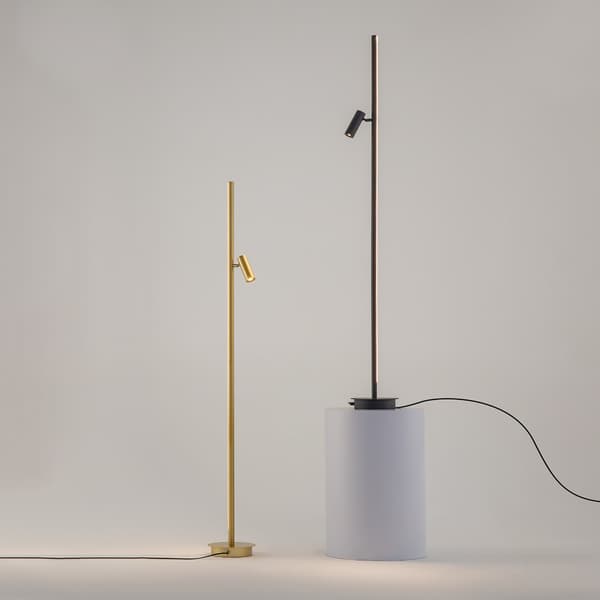 Moderne sort gulvlampe med LED-lysstick 14W THIN Maytoni