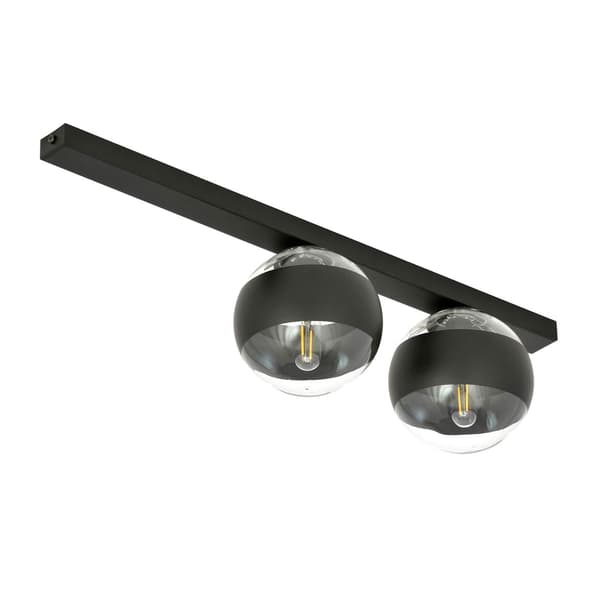 Emibig loftlampe 2xE14 40W FIT 2 SORT/STRIBE 1123/2