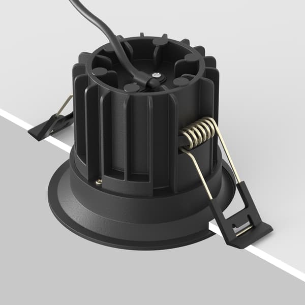 Indbygningsspot rund sort 910lm LED 12W Round Maytoni
