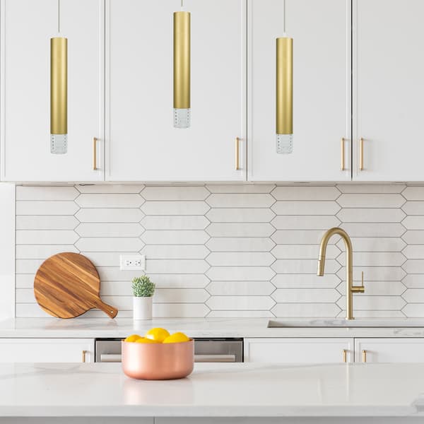 Guld pendellampe Tubi 1xGU10 8W Milagro