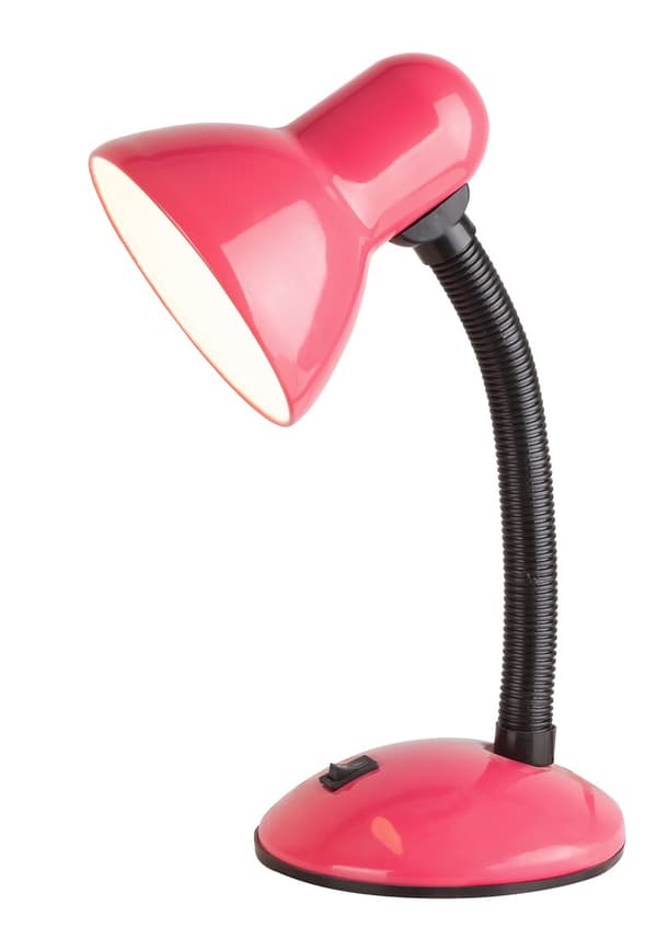 Skrivebordslampe til skole, pink E27 Dylan 4172 Rabalux