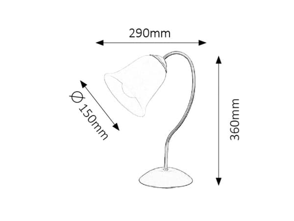 Retro bordslampa vit antik E27 Fabiola 7260 Rabalux