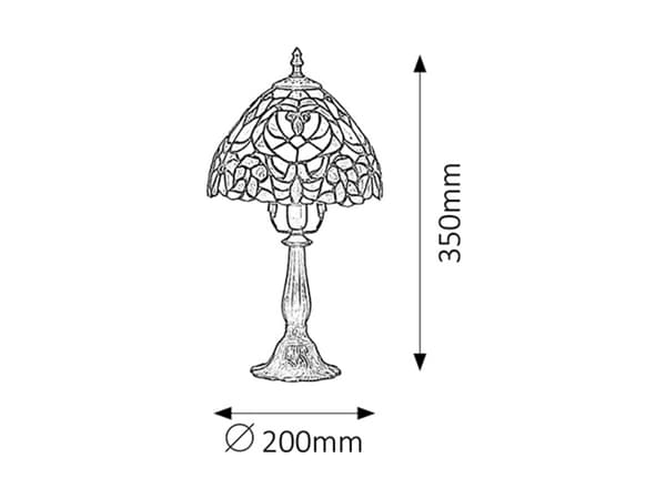 Tiffany glasmaleri bordlampe bronze E14 Mirella 8089 Rabalux